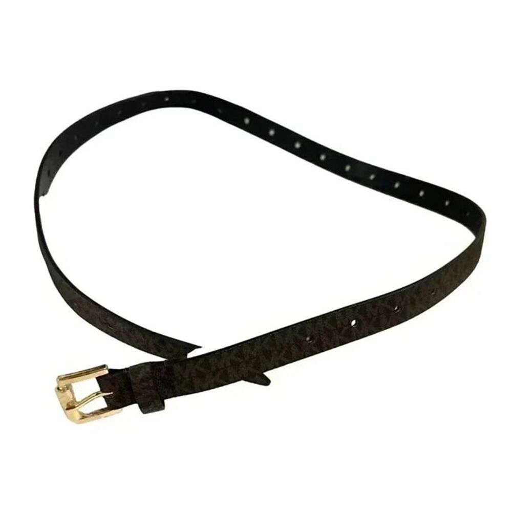 Michael Kors, Logo-Print Belt, Black, Medium (one belt)